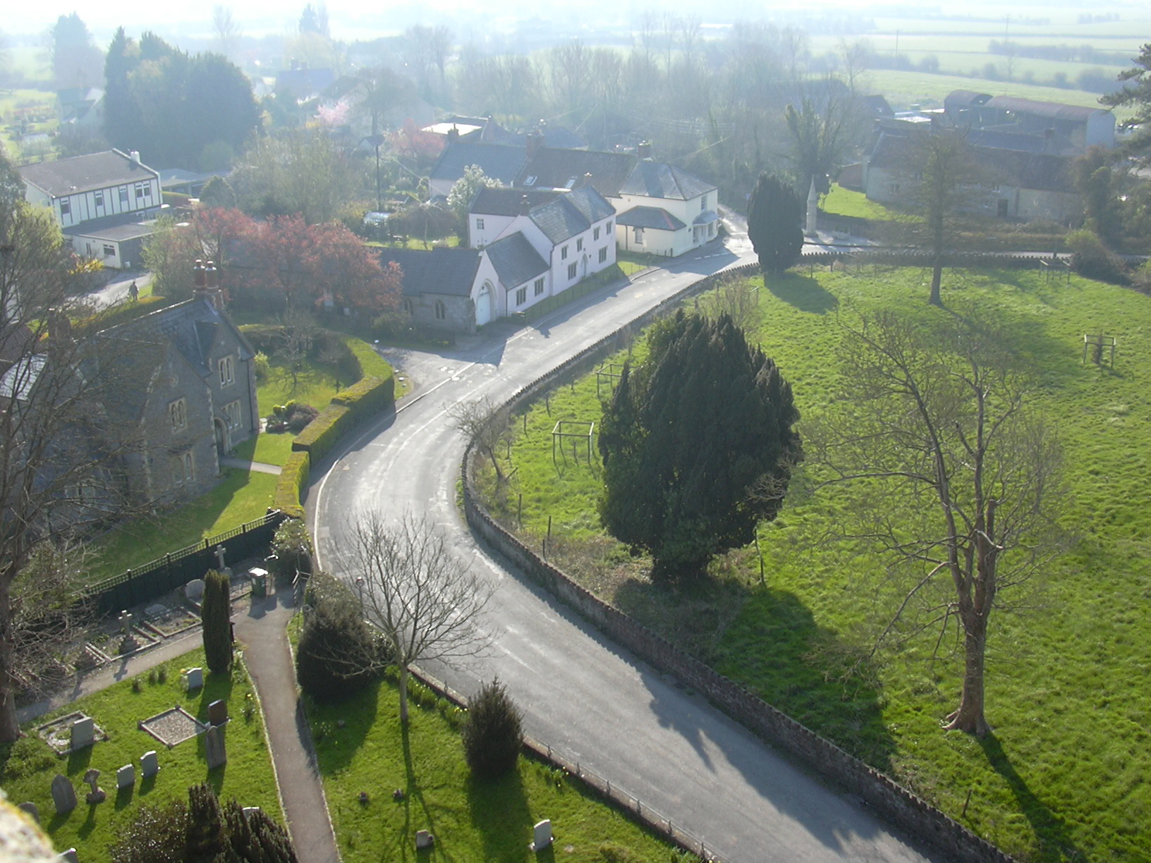 View from St. Christopher's Church Tower Lympsham, looking south