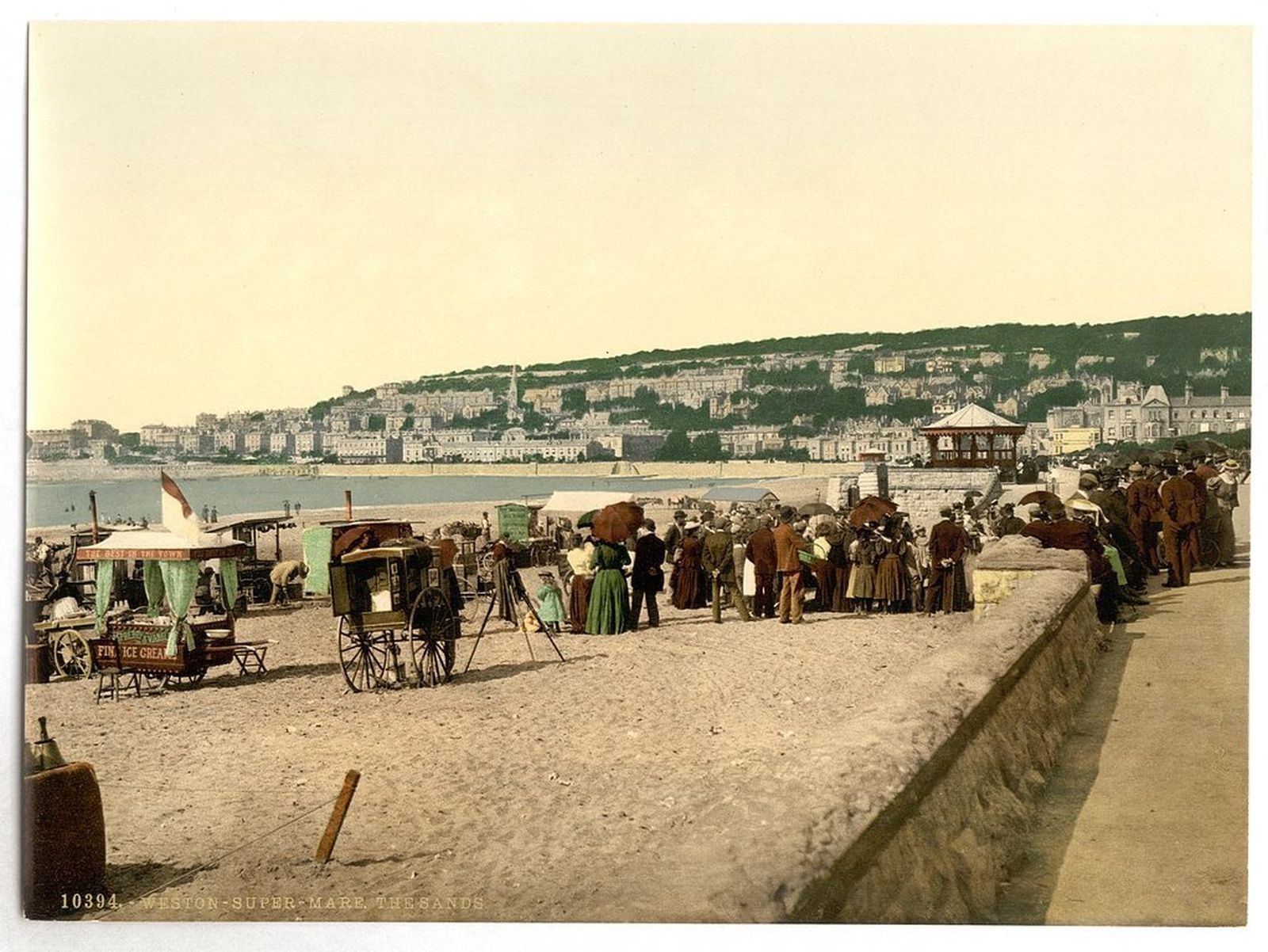 Weston beach c1900 before the Grand Pier